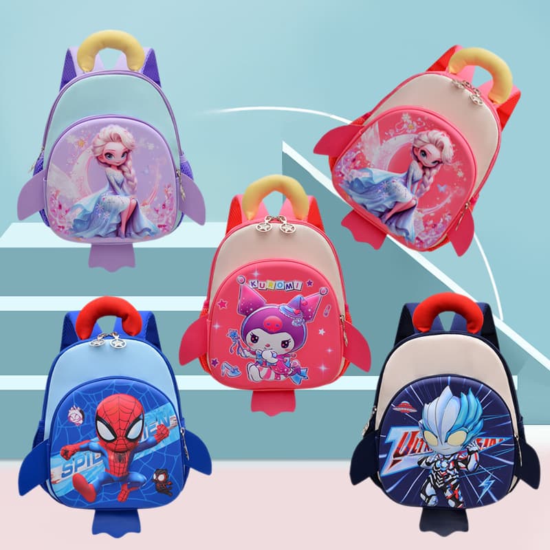 Kindergarten School Bag New Children's Hard Shell Backpack Cartoon Spider-Man Boy Baby Backpack Lightweight Backpack