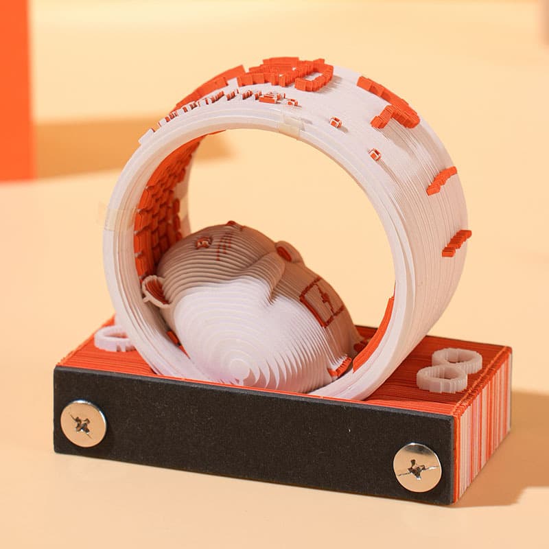 Custom 3D Paper Sculpture Involution Cage Tear-off Sticky Notes - 2025 Creative Gift Stress Relief Desktop Decoration