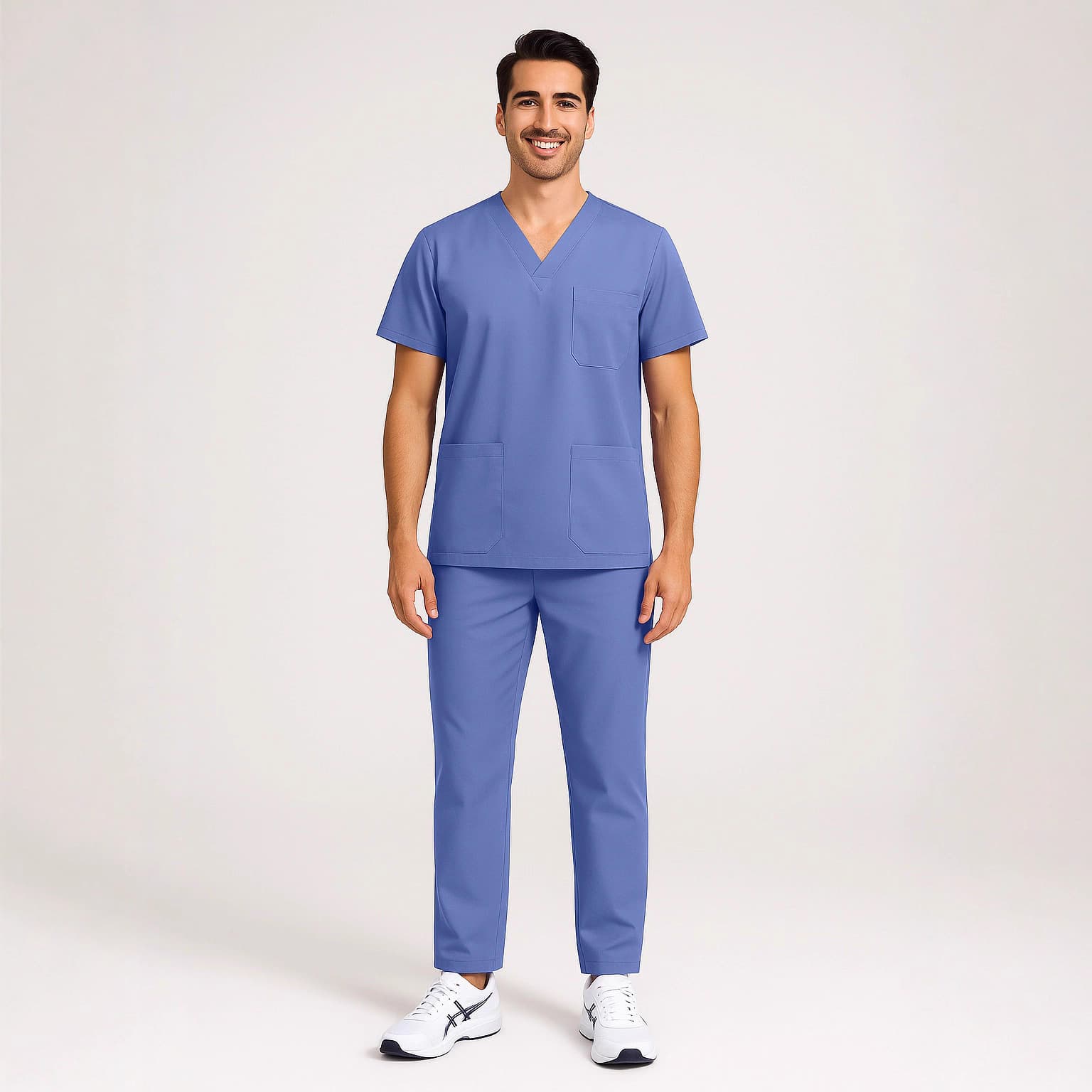 [Ships Same Day, All Colors & Sizes] Amazon US/EU V-Neck Scrub Top Unisex Hospital Clinic Nurse Uniform