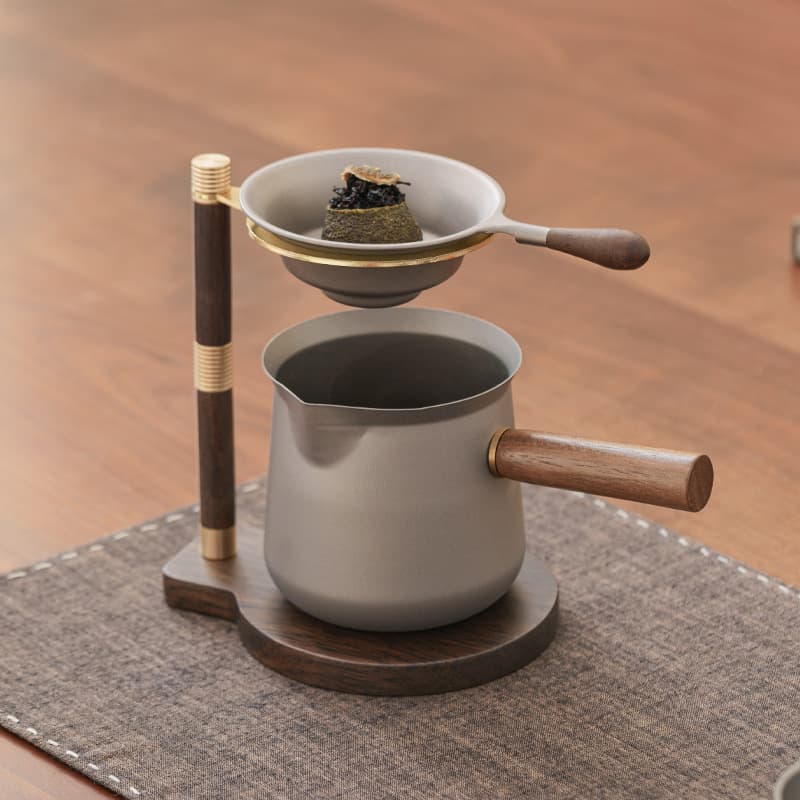 2025 new pure titanium tea pot for small green tangerine, fair cup with high-grade integrated tea strainer and filter, brewing and serving tea set