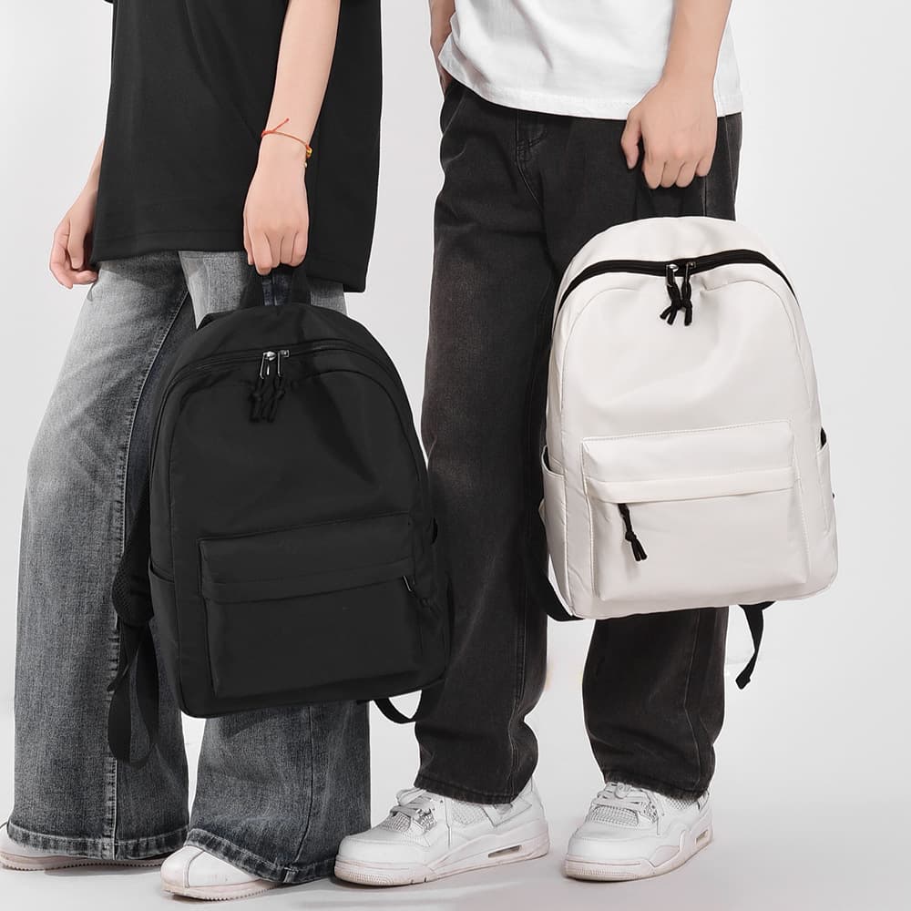 Women's Casual Large Capacity Backpack, New Simple Travel Backpack Solid Color Double Shoulder Bag