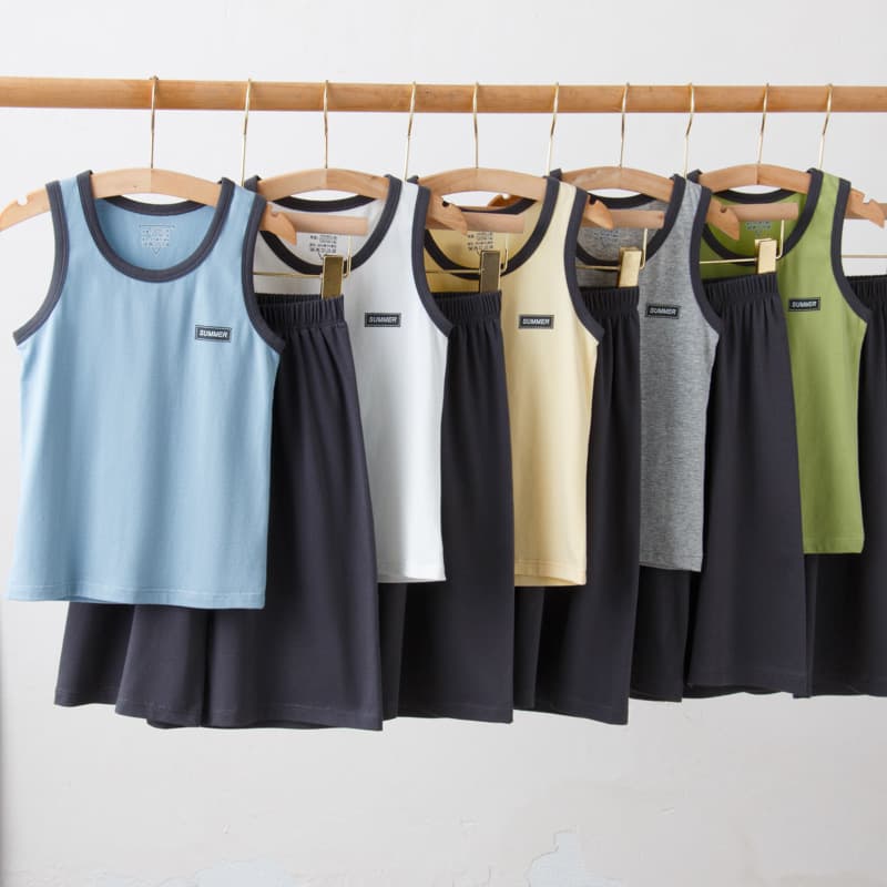 Teenagers, middle-aged and older students' vests children's vest suits boys and girls summer sleeveless vest suits