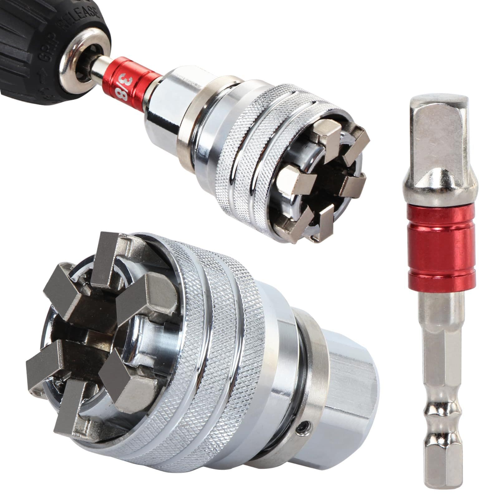 Universal Socket 3/8-3/4 Adjustable Socket 10-19 Multi-Function Wrench Socket Magic Electric Wrench
