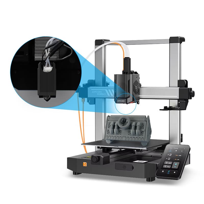 3D Printer Parts Anycubic Kobra 3 Extruder Hotend Accessories Upgraded Version