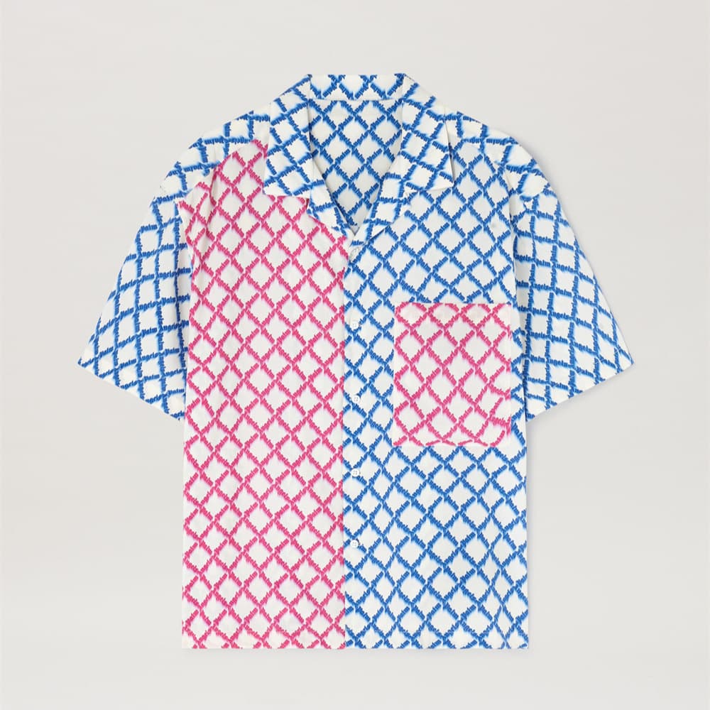 2025 Cross-Border Popular Export Men's Short-Sleeved Shirt 3D Digital Printing Large Size Loose Casual Exquisite and Comfortable