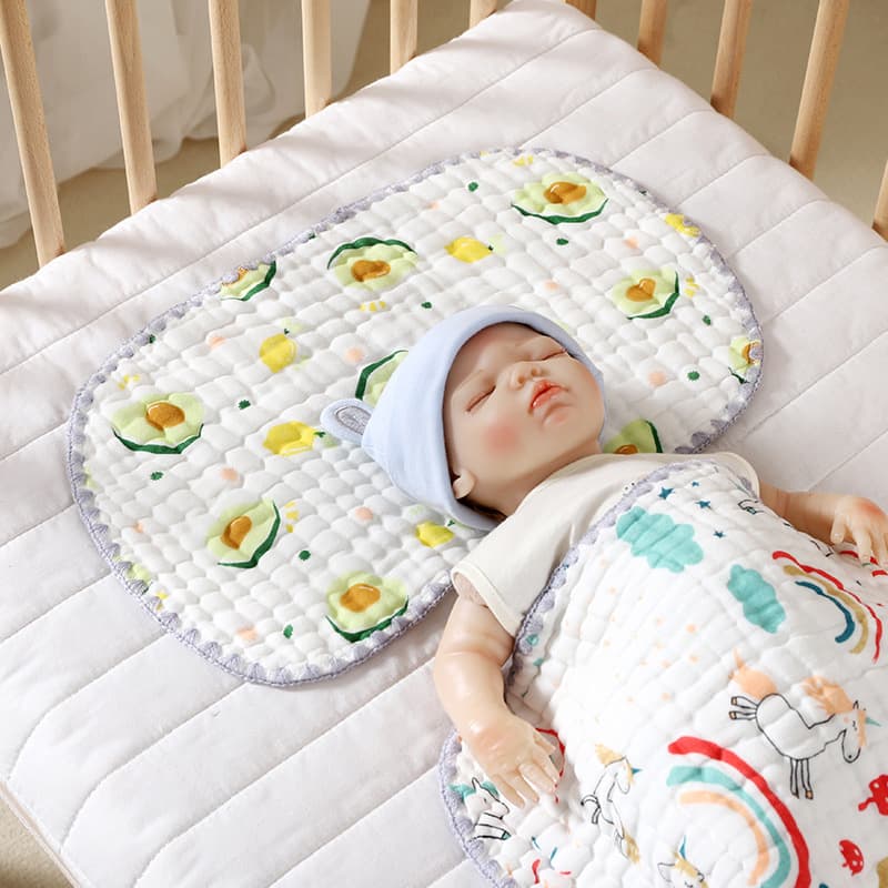[Customized] Anti-vomiting Baby Cloud Pillow Newborn Baby Flat Pillow Head Protector Baby Pillow Cover Breathable Baby Pillow