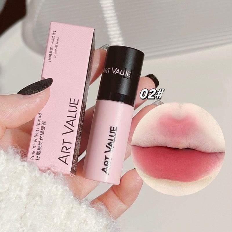 Art Value~Pink Party Velvet Lip Mud Matte Soft Non-drying Lip Glaze Versatile Women's Autumn and Winter Makeup