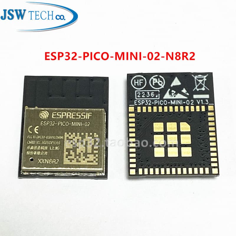 ESP32-PICO-MINI-02-N8R2 Dual-Core 8M+2M 2.4G WiFi+BLE4.2 Built-in Antenna