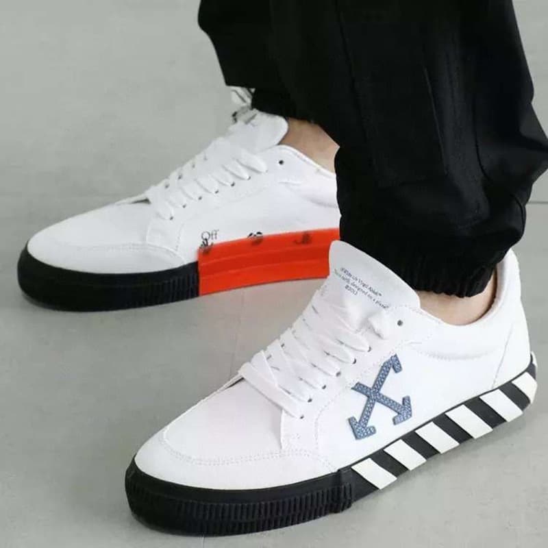 22 Style Trendy White Casual Shoes for Men, Off-White Thick Sole Fashionable Versatile White Top Edition Low-Top Sneakers, Canvas Shoes for Women