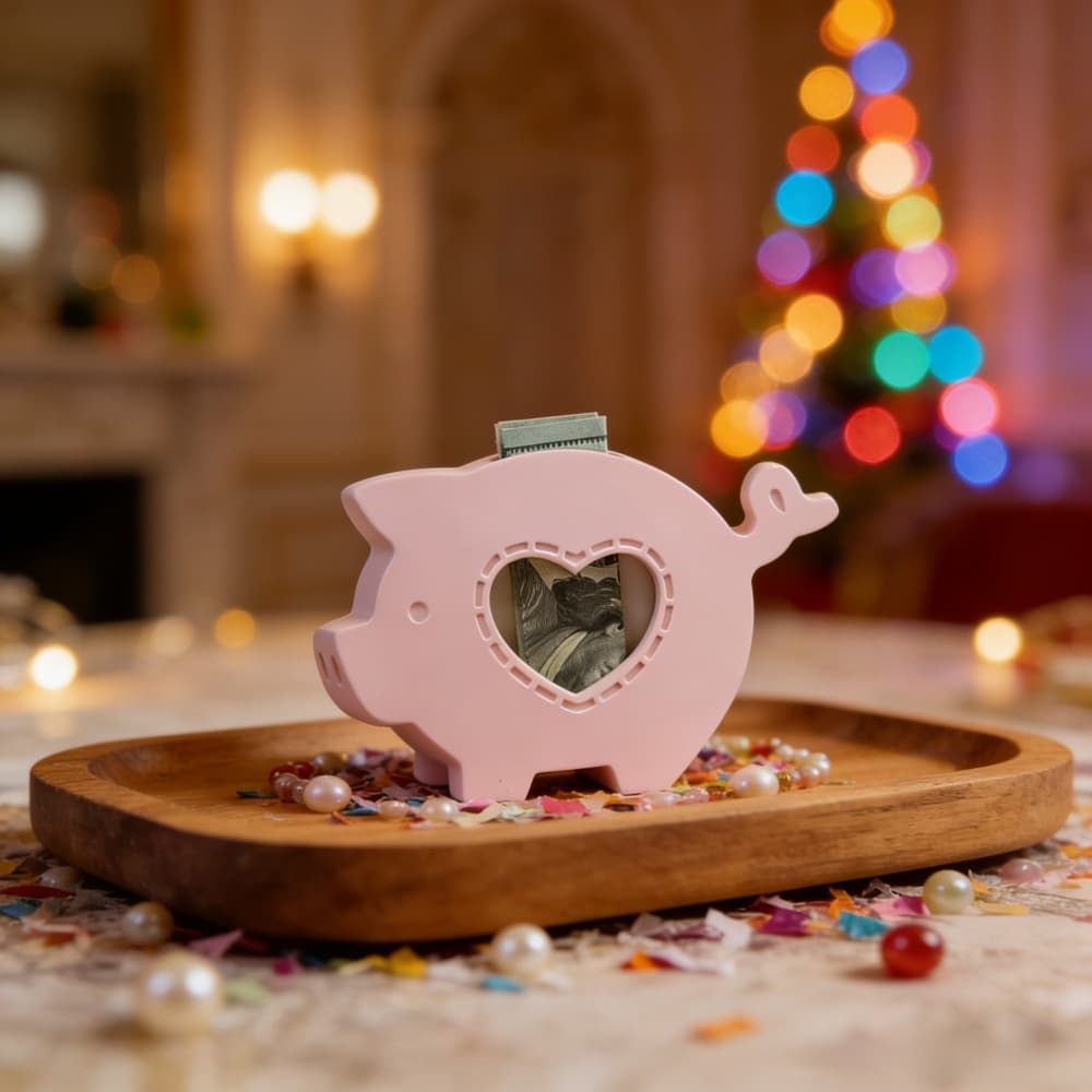 S2371+S2372 Piggy Money Bracket Mold Baking Decoration Cement Plaster Mold DIY Silicone Mold