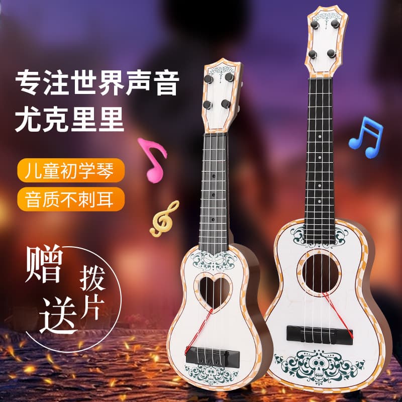 New style ukulele children's guitar toy for girls beginners, realistic and playable mini guitar instrument.