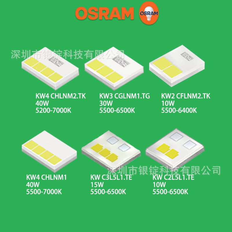 Osram KW Series White LED Chip 10-40W Ultra Bright Automotive Headlight High Power LED