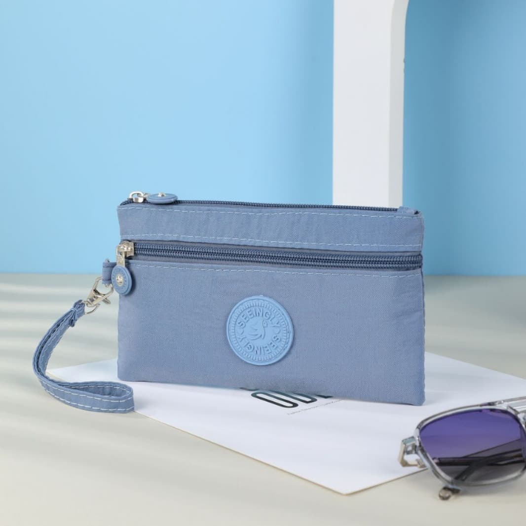 Factory direct sales export phone bag, gift cross-border simple zipper key coin purse nylon phone bag wholesale