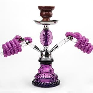 Wholesale Hookah Full Set Small Double-Hose Glass Hookah Set for Bar KTV Hookah