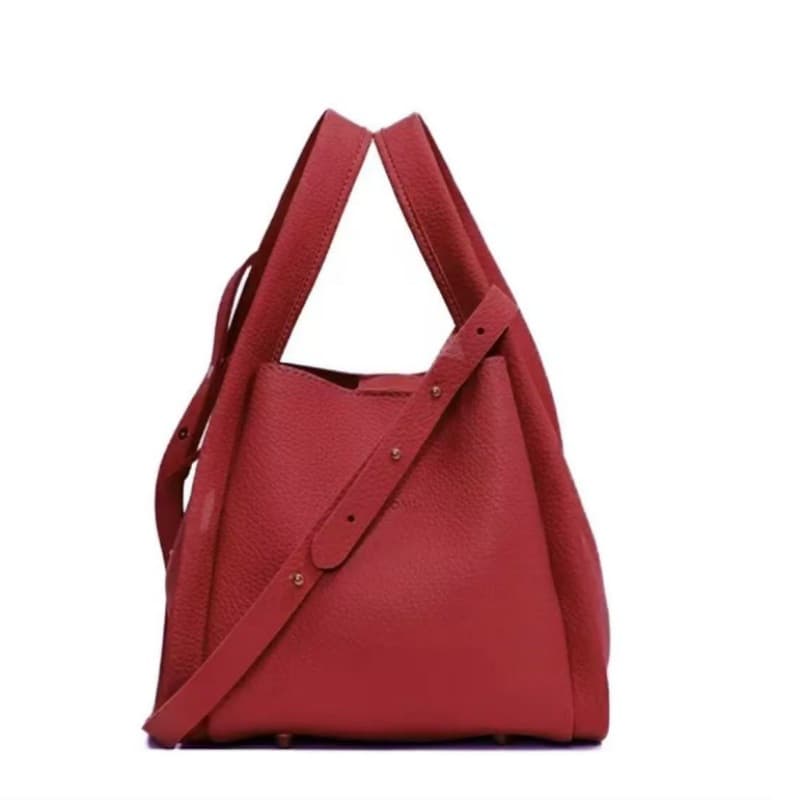 Trendy Basket Bag for Women, Mother-Daughter Set 2025 New Korean Style Soft Leather Handbag Shoulder Bag Crossbody Bucket Bag