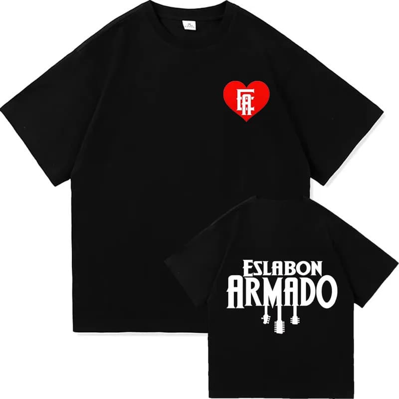 [Cross-border EU Size] ESLABON ARMADO Band Tee Unisex Setwear Short Sleeve