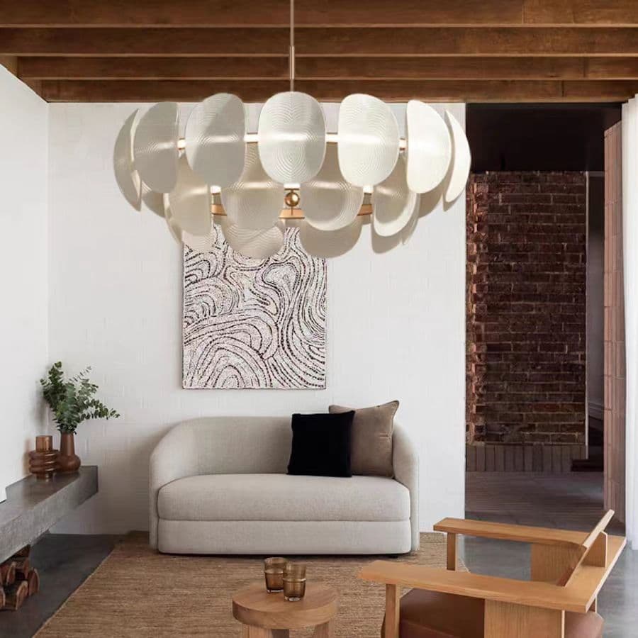 French light luxury living room chandelier, high-end designer second-hand restaurant bedroom European-style lamps rose petal shape