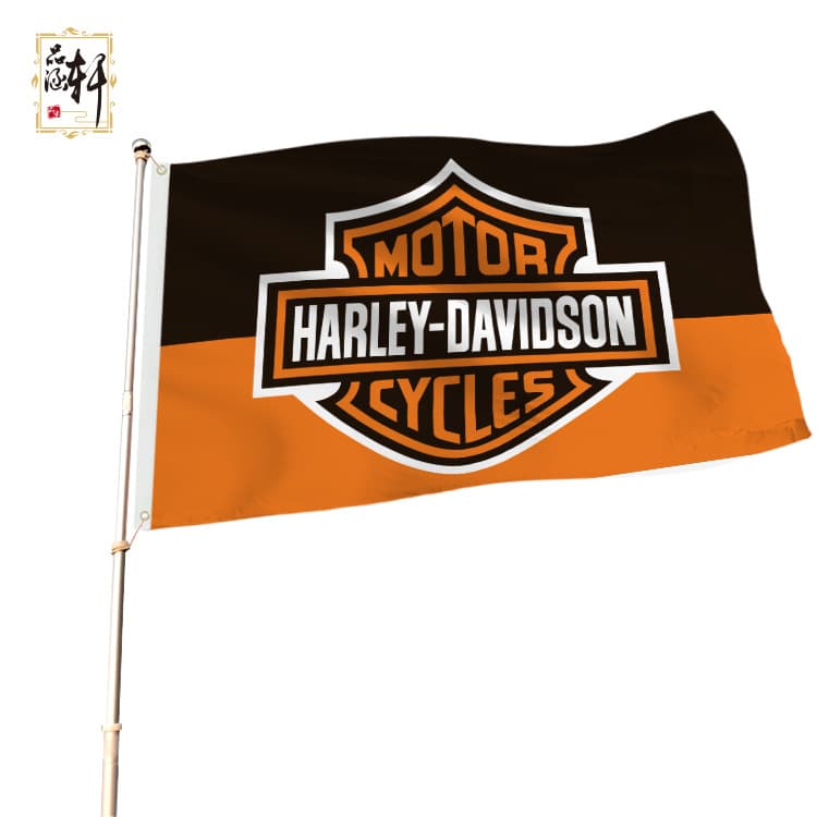 Harley Flag Motorcycle Harley Davidson Motor Logo HOG Club Custom Flag 5X3FT Custom Flag