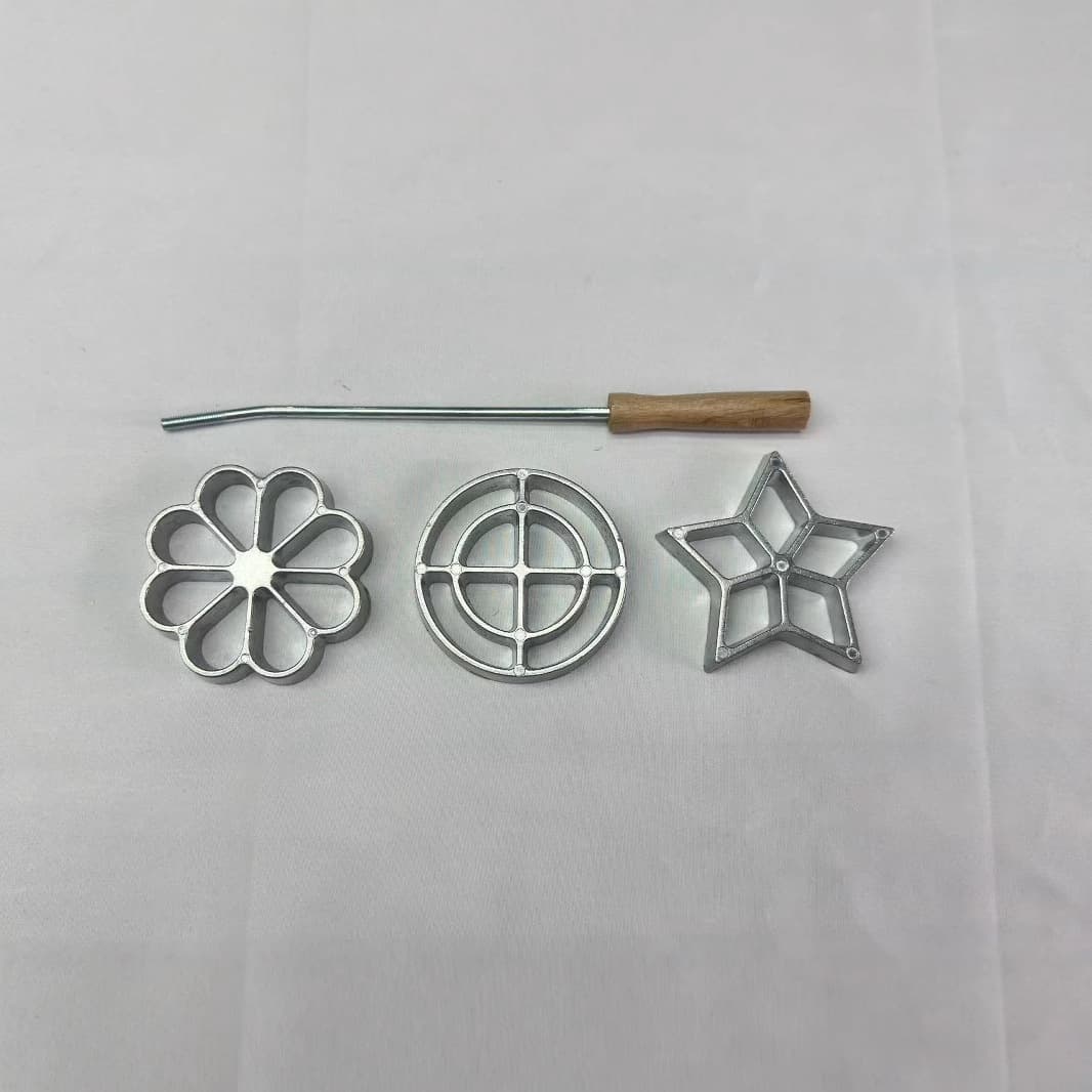 Make crispy honeycomb plum blossom circle with free tools, hollow gold money fried cake mold, circle oil recipe snack
