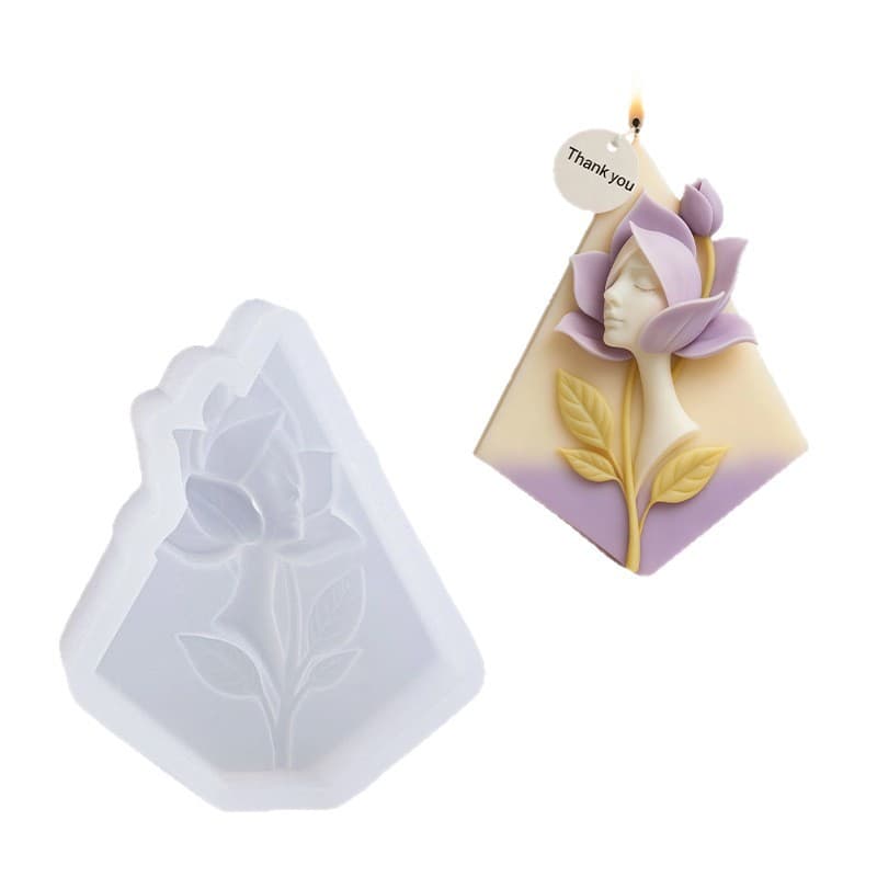 Wenxin Lotus Face Scented Candle Silicone Mold Room Decoration Office Desktop Ornament Small Figurine