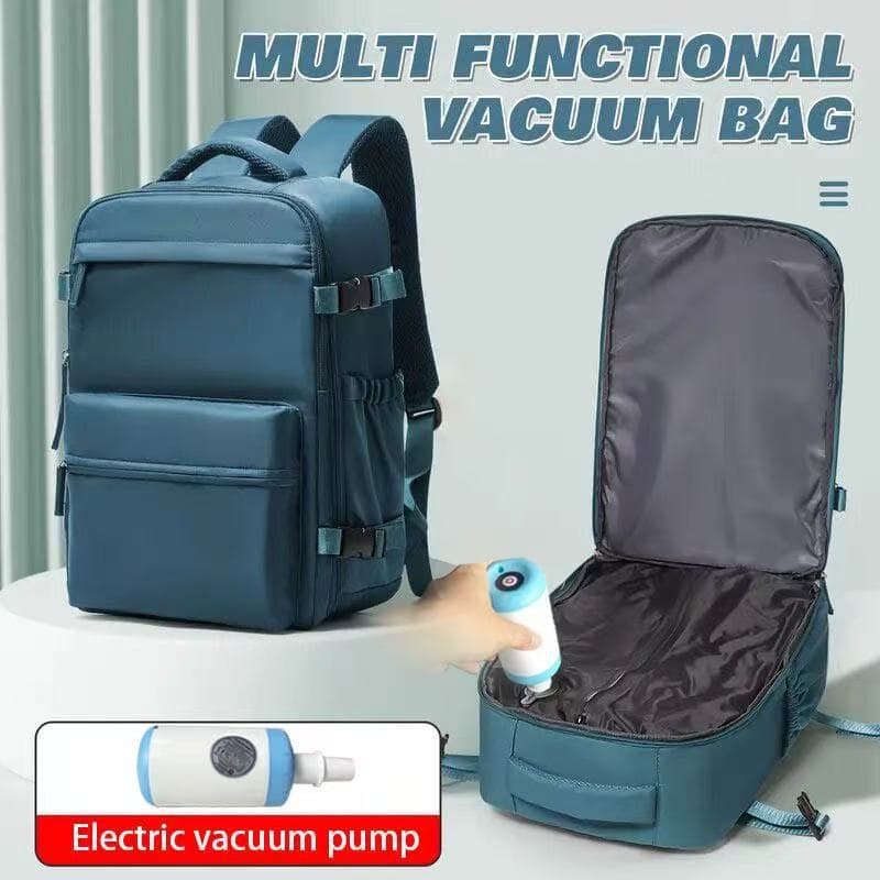 Cross-border spot vacuum compression men's and women's simple backpack business multi-functional computer bag large capacity backpack
