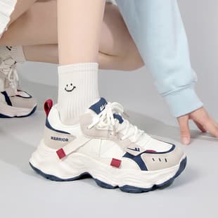 Wholesale price negotiable. Warrior thick-sole dad shoes women 2026 new sports shoes, height increase, fashion, trendy casual shoes.