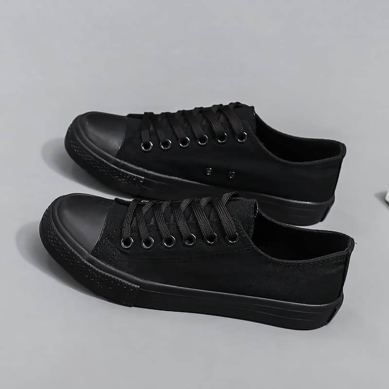 Low-Top Training Flat Shoes Laces Athletics Dance Women's Shoes Rubber Sole Canvas Material Spring Autumn Pure Color Adult Footwear