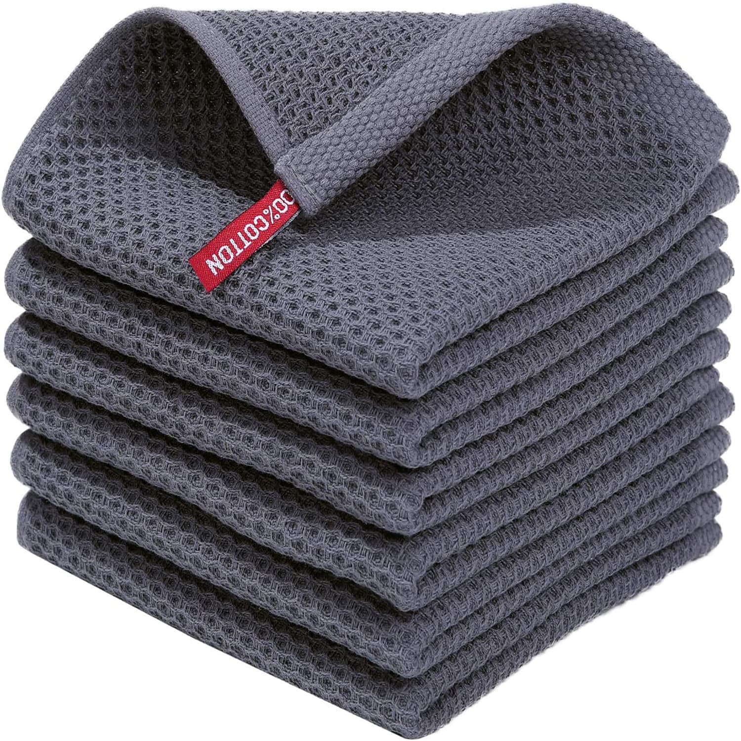 Pure Cotton Honeycomb Kitchen Towel Dishwashing Cloth Set with Hook Home Textile Square Towels Handkerchiefs China Made