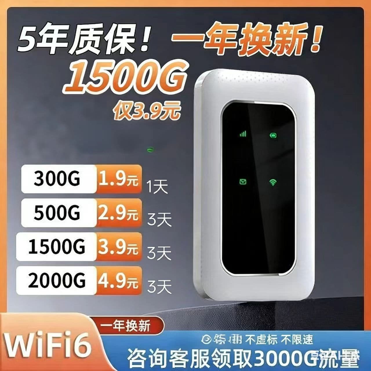 Mobile Wireless Portable WiFi Hotspot for Phone, Home, Rental, Construction Site, University Dormitory, Outdoor, Live Streaming