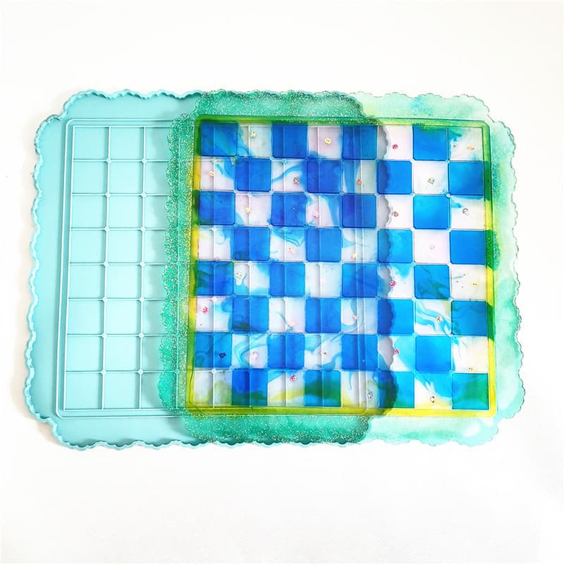 DIY Epoxy Mold Chess Board Silicone Mold Mirror Silicone Mold