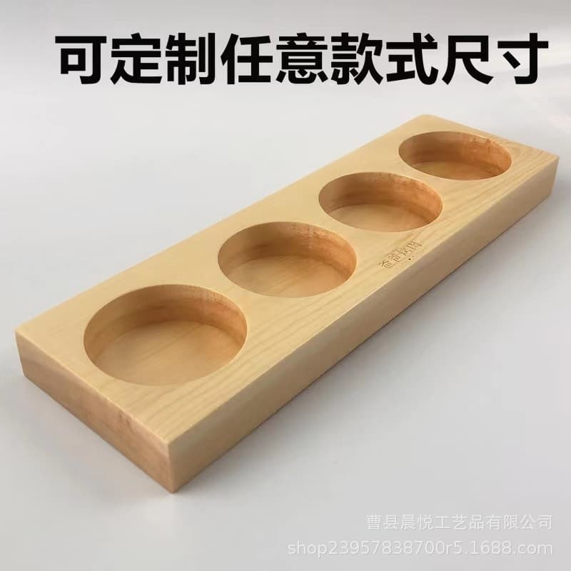 Minimalist Wooden Essential Oil Multi-hole Display Stand, Household Desktop Aromatherapy Storage Tray, Restaurant Coffee Bean Solid Wood Display Rack