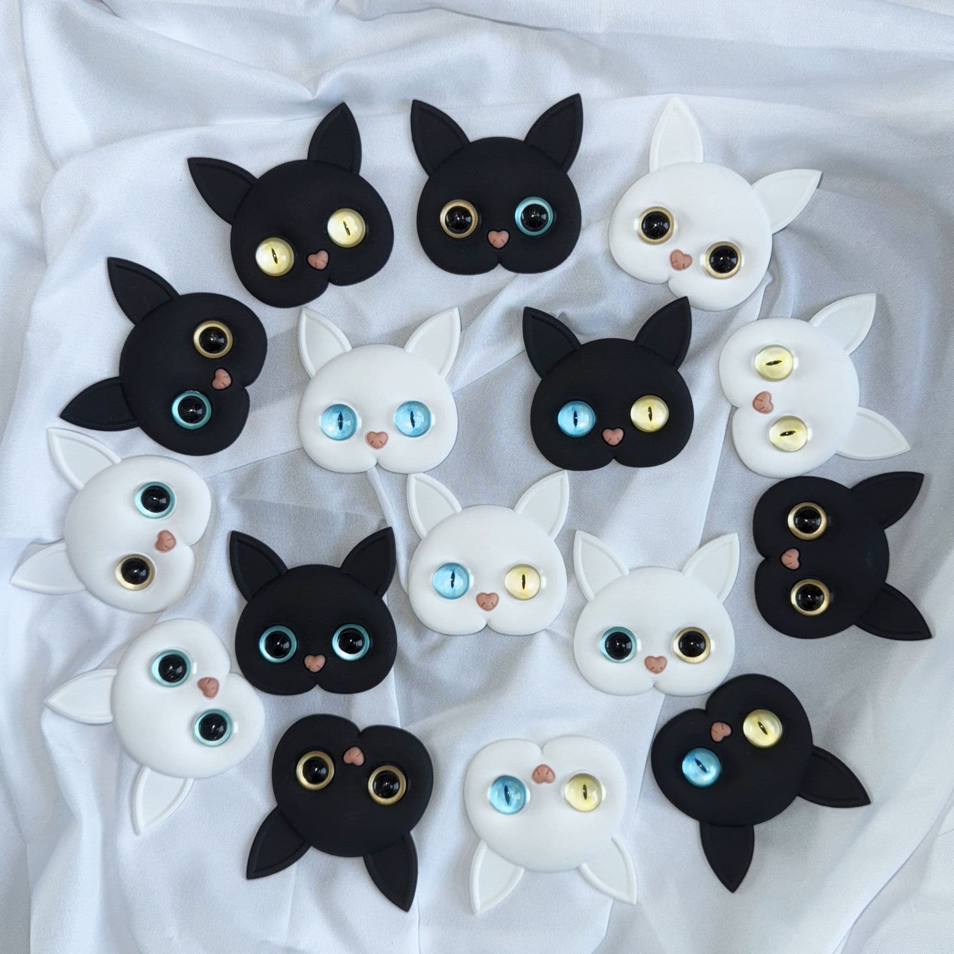 PVC soft silicone sticker 3D cat phone case refrigerator home decoration DIY jewelry accessories bag car