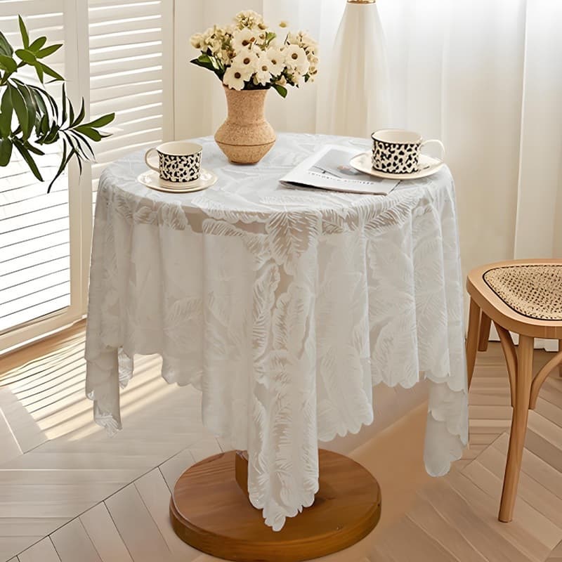 French-Style Cream Lace Tablecloth, Atmospheric Photo Prop, Dust-Proof Decorative Universal Cover Cloth, One-Piece Drop Shipping