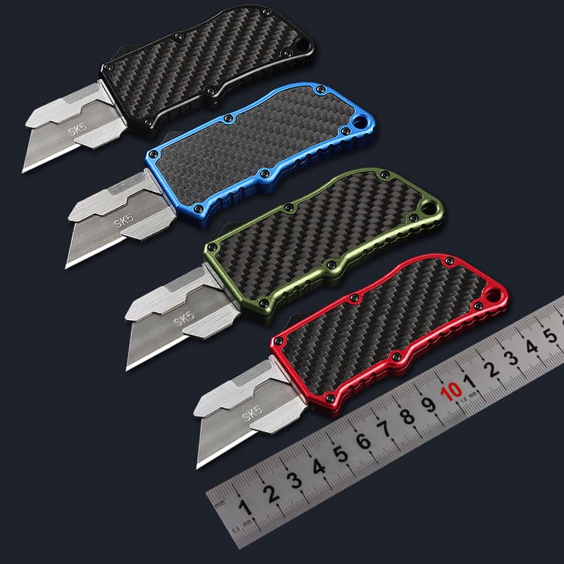 Folding Knife Aviation Aluminum Carving Knife Utility Knife SK5 Alloy Folding Knife Foldable Portable Multi-functional Manual Quick Open