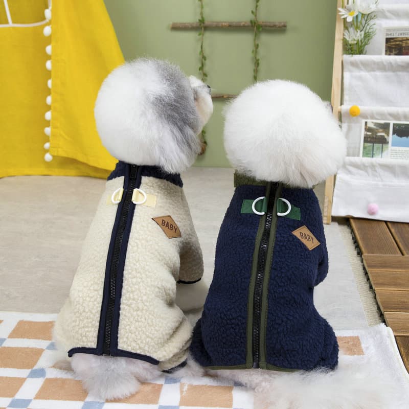 Fall Winter Traction Fleece Dog Clothes Devon Rex Teddy Corgi Small Dog Warm Hairless Cat Clothes