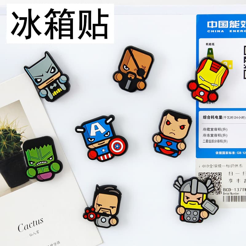 Cute Cartoon Refrigerator Magnet PVC Soft Rubber Magnetic Sticker Message Note Holder Soft Magnet Magnetic Buckle