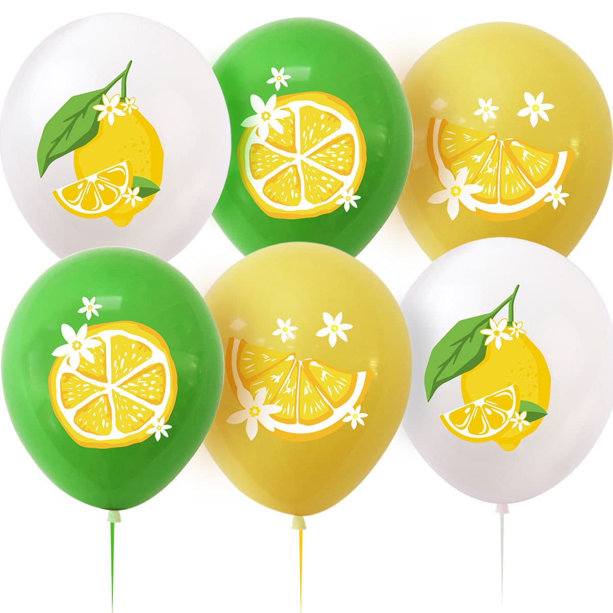 New Fruit Lemon Theme Birthday Party Decoration Lemon Balloon Decoration Arrangement 12-inch Balloons in Stock