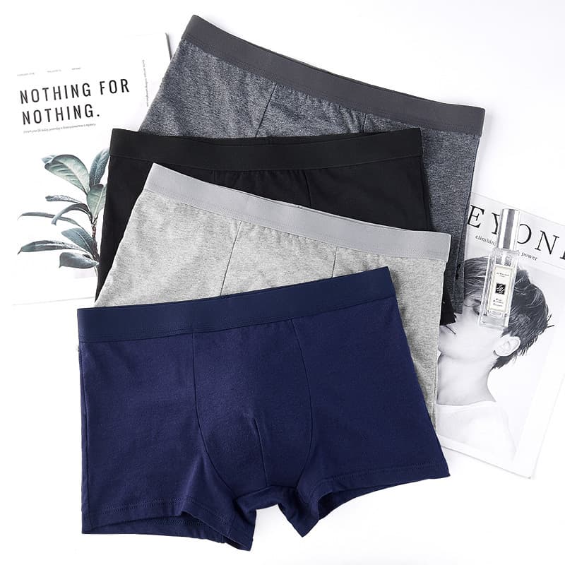 Men's Cotton Boxer Briefs, Large Size Summer Underwear, Breathable Antibacterial Waistband, Boys' Boxer Shorts Wholesale
