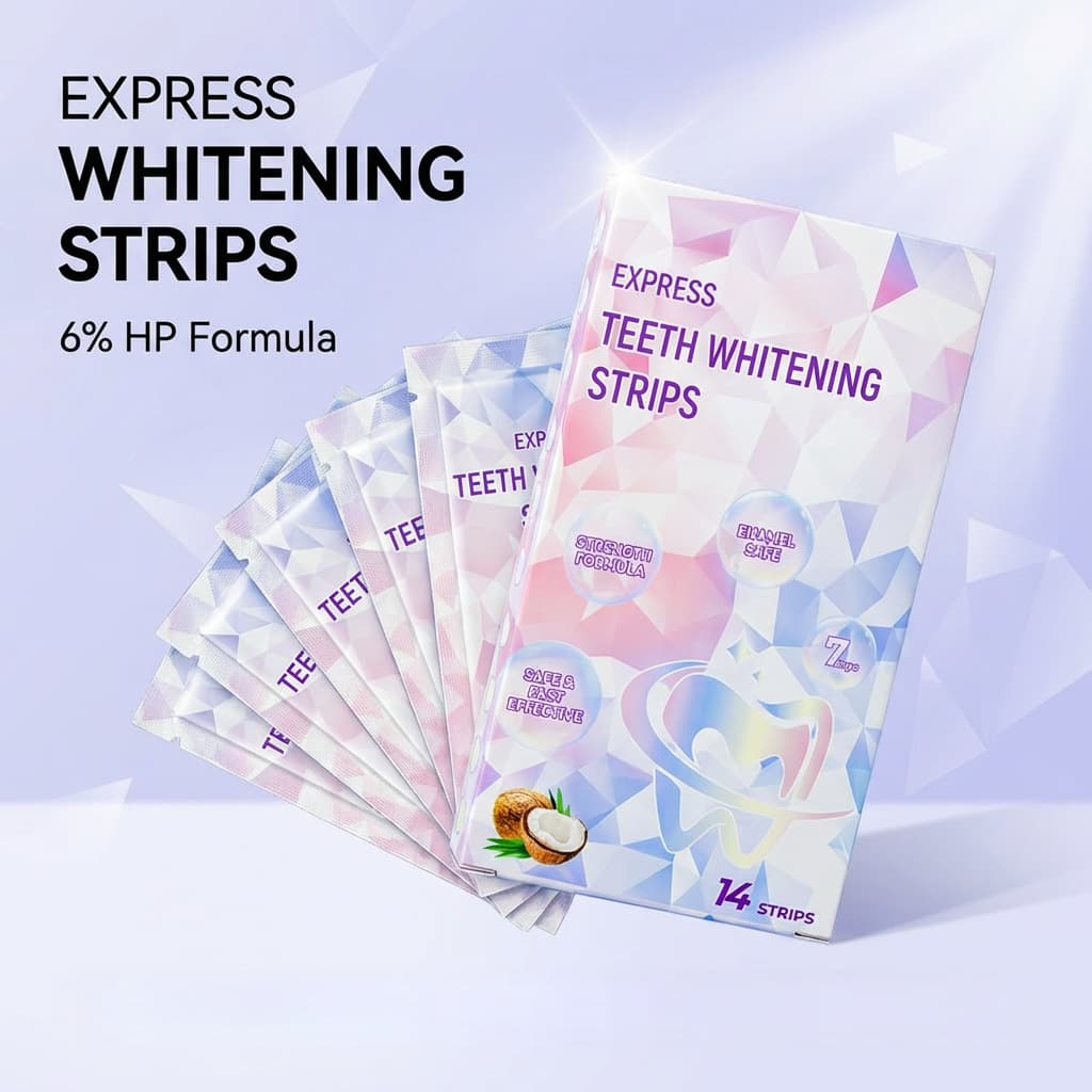 New Arrival Best-Selling Whitening Teeth Strips Portable Set Yellow Teeth Brightening Patches 7 Pairs 6% HP Wet Strips