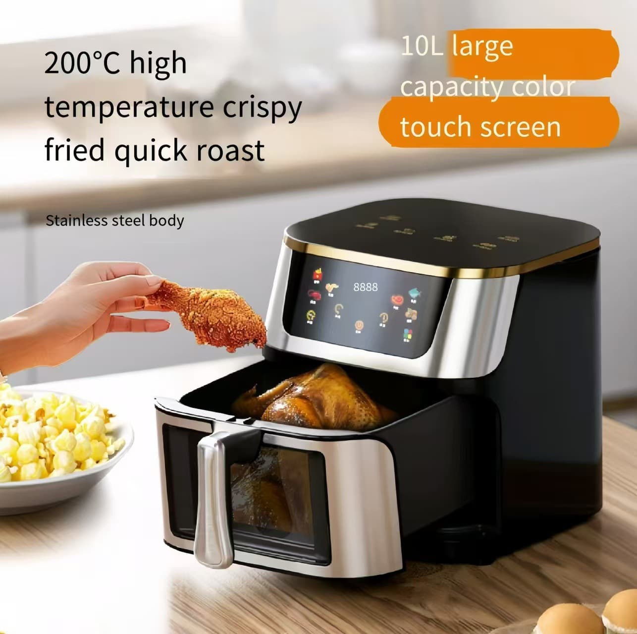 Fully Automatic Smart French Fry Machine 110V US 220V UK EU Multifunction Fryer Smart Air Fryer Gift Drop Shipping