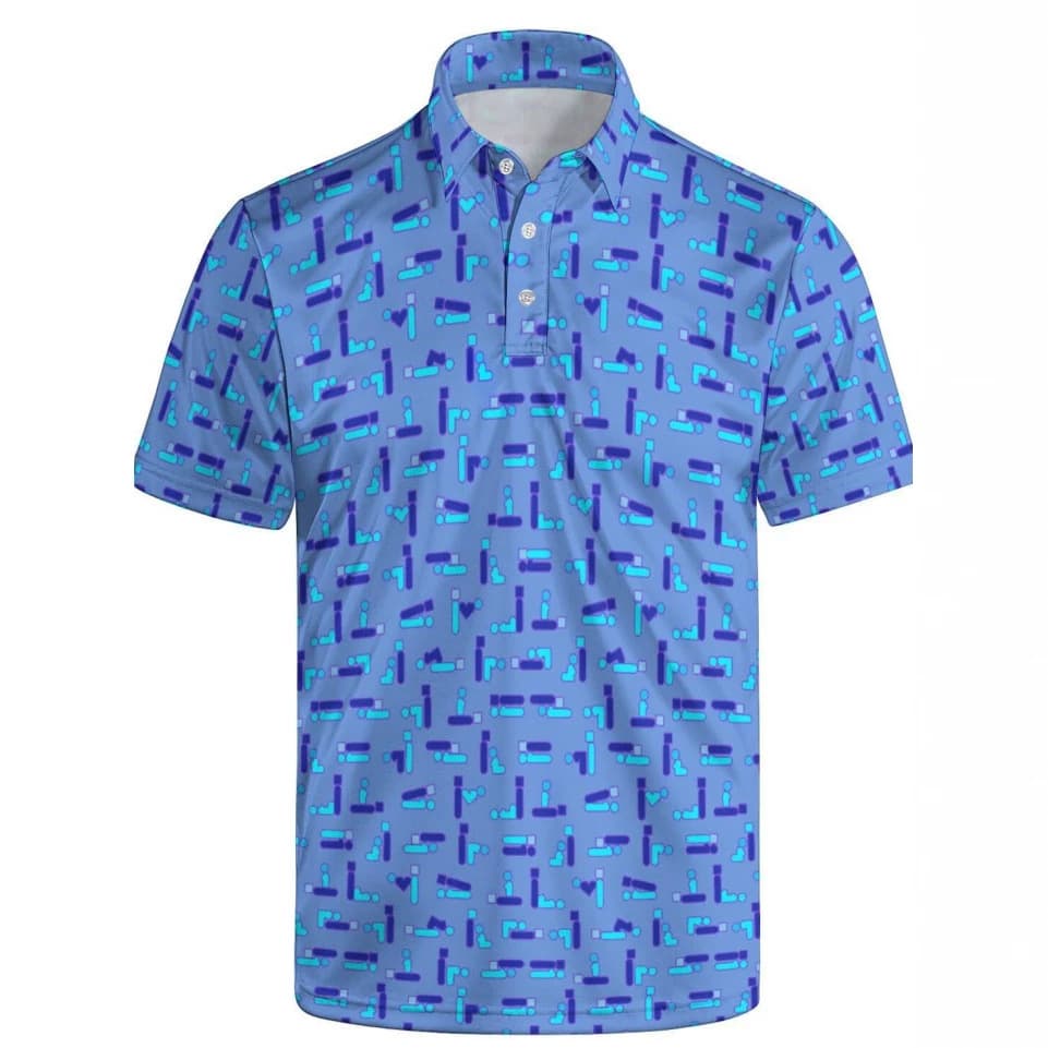 2026 Men's Summer Casual 3D POLO Printed Lapel Short Sleeve Fashion Men's Casual POLO