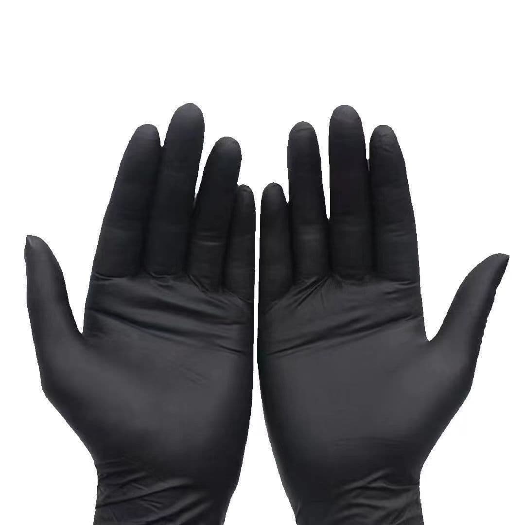 Wanli Black Thickened Disposable Gloves PVC Nitrile Rubber Protective Vinyl Latex Food-Grade Dishwashing