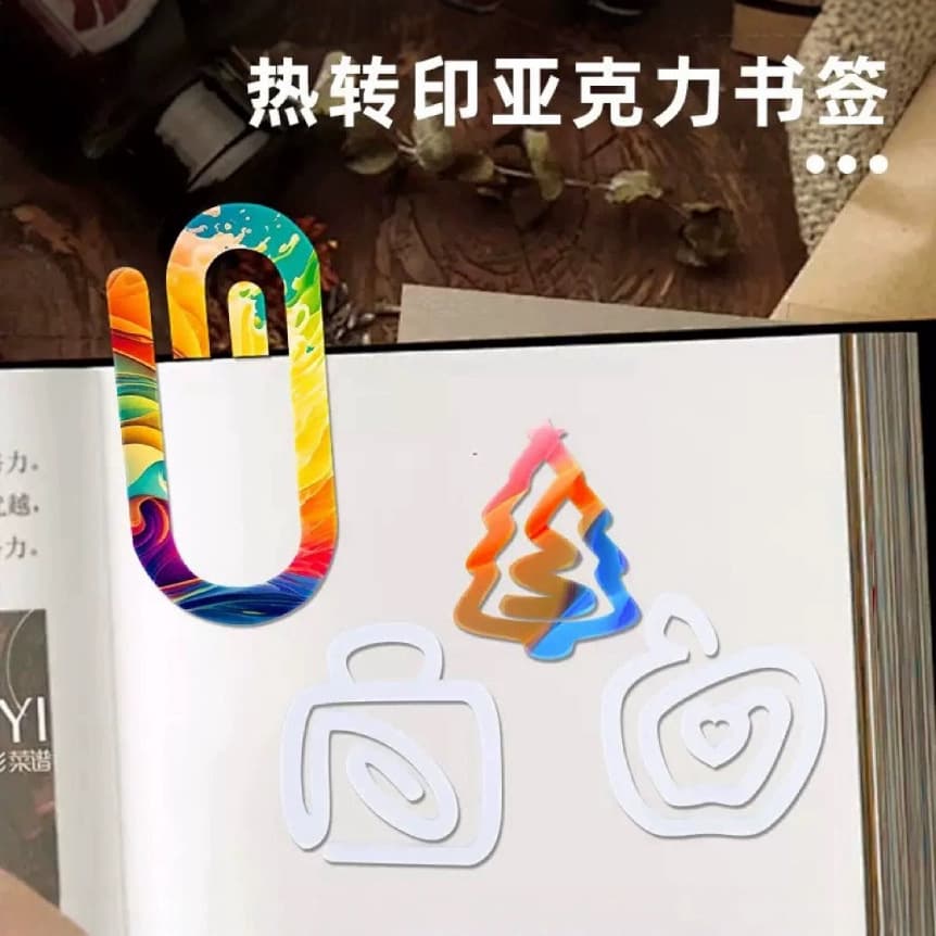 Cross-border Acrylic Paper Clips Student Notes File Card Clips PaperClip Sealing Clips Book Reading Bookmarks