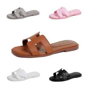 Women's Slippers 2026 New Summer Fashion Versatile Flat Sheepskin Slide Sandals for Beach Travel