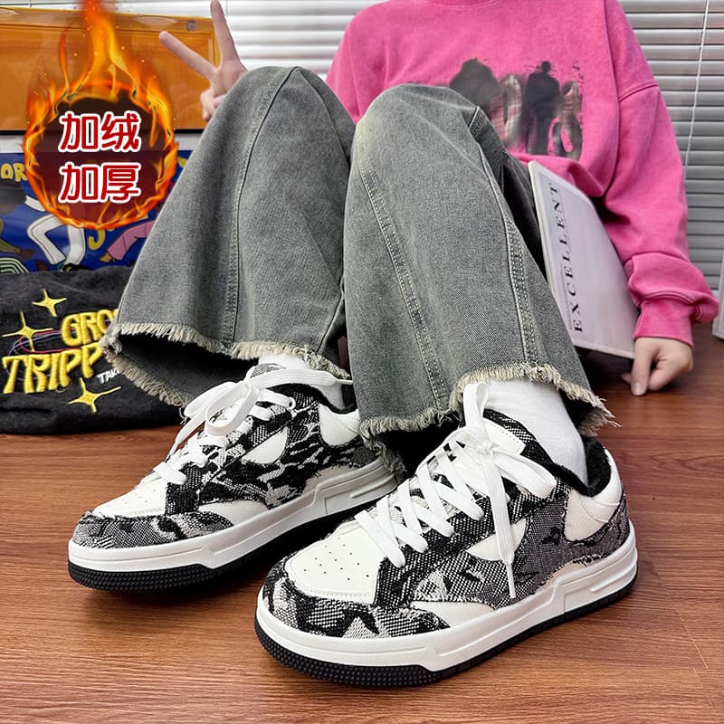 Winter Ins Cotton-Padded New Chinese Style Board Shoes Versatile Niche Casual Trendy Thick-Soled Warm Sports Shoes