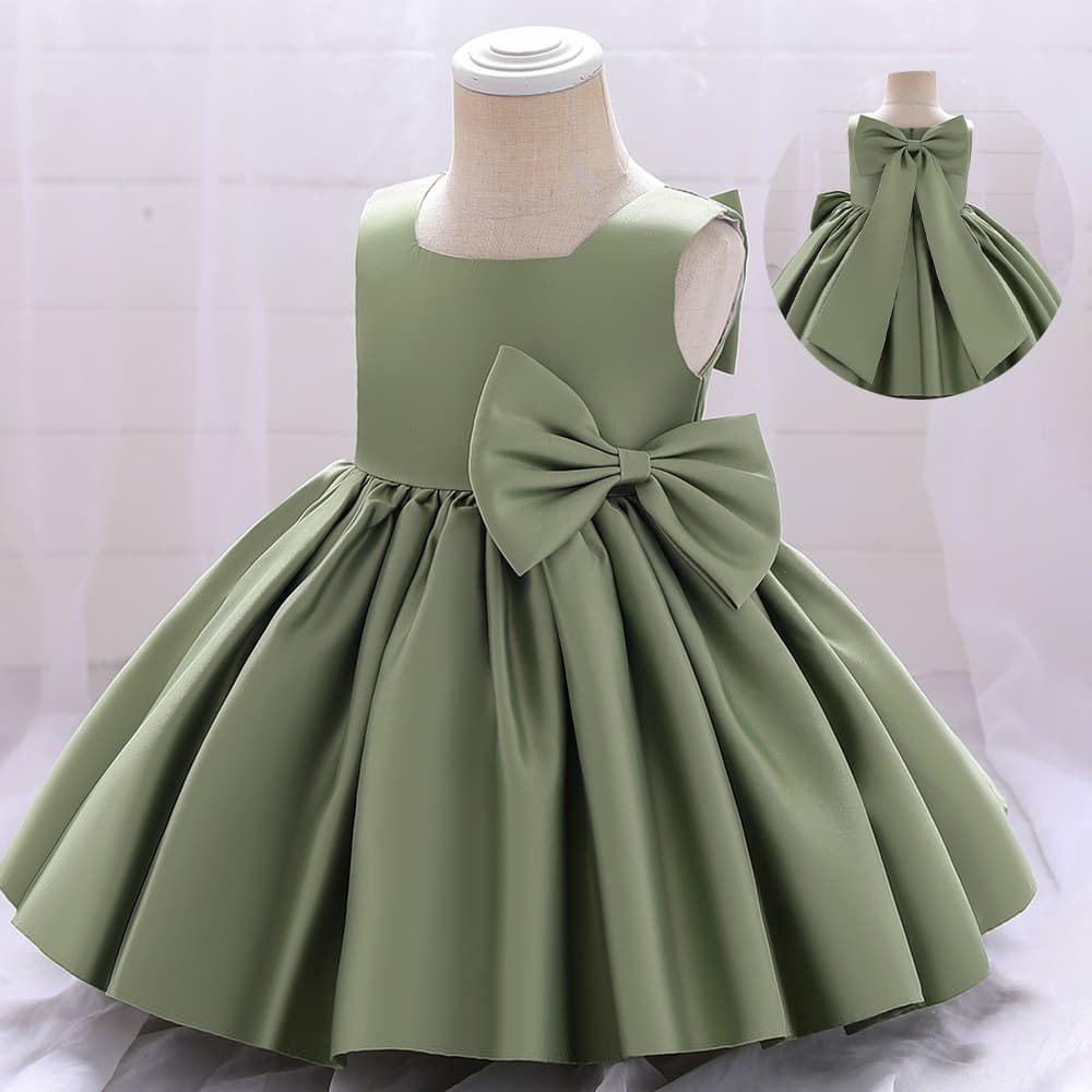 Birthday Princess Dress for Girls Cute Butterfly Knot Baby Girl's Flower Girl Dress Children's Birthday Fashionable Baby Dress