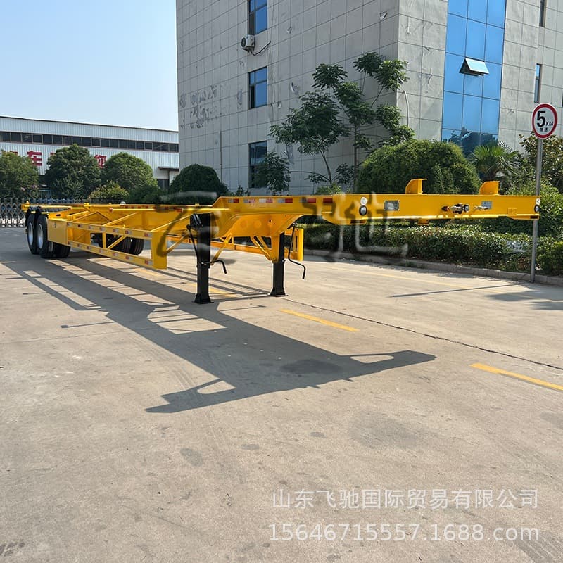 Lightweight skeleton semi-trailer for cross-border port transport, 20-foot 2-axle skeleton semi-trailer