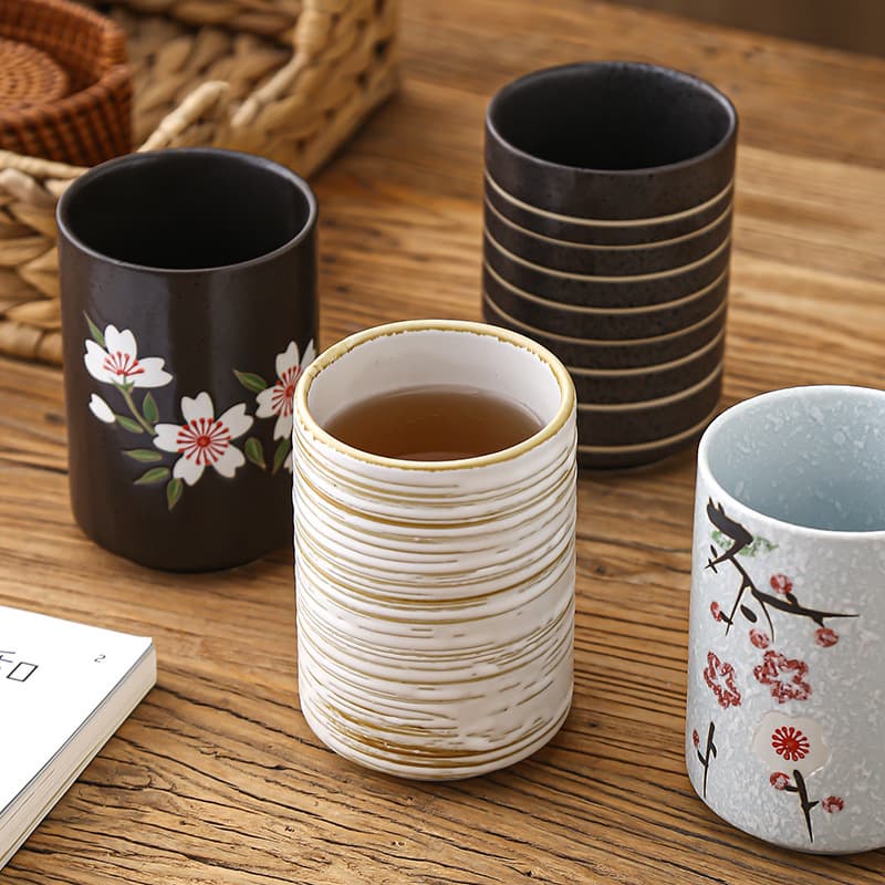 Japanese Ceramic Tea Cup Sushi Cup Tasting Cup Office Cup Vintage Small Cup Coarse Ceramic Cup Soup Cup