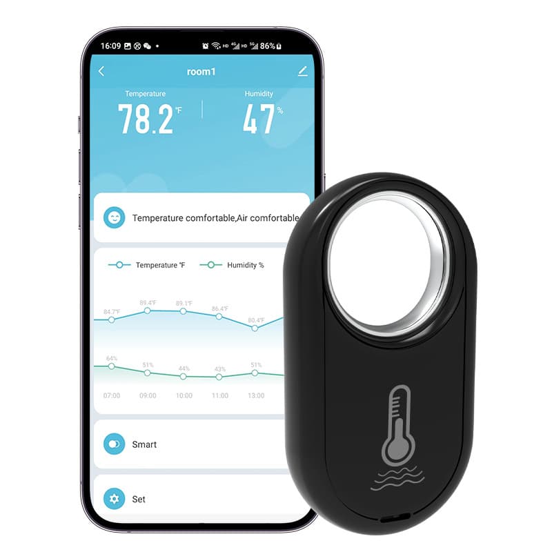Tuya Temperature and Humidity Sensor Wireless Graffiti Zigbee Temperature and Humidity Meter Home Intelligent Temperature and Humidity Detector
