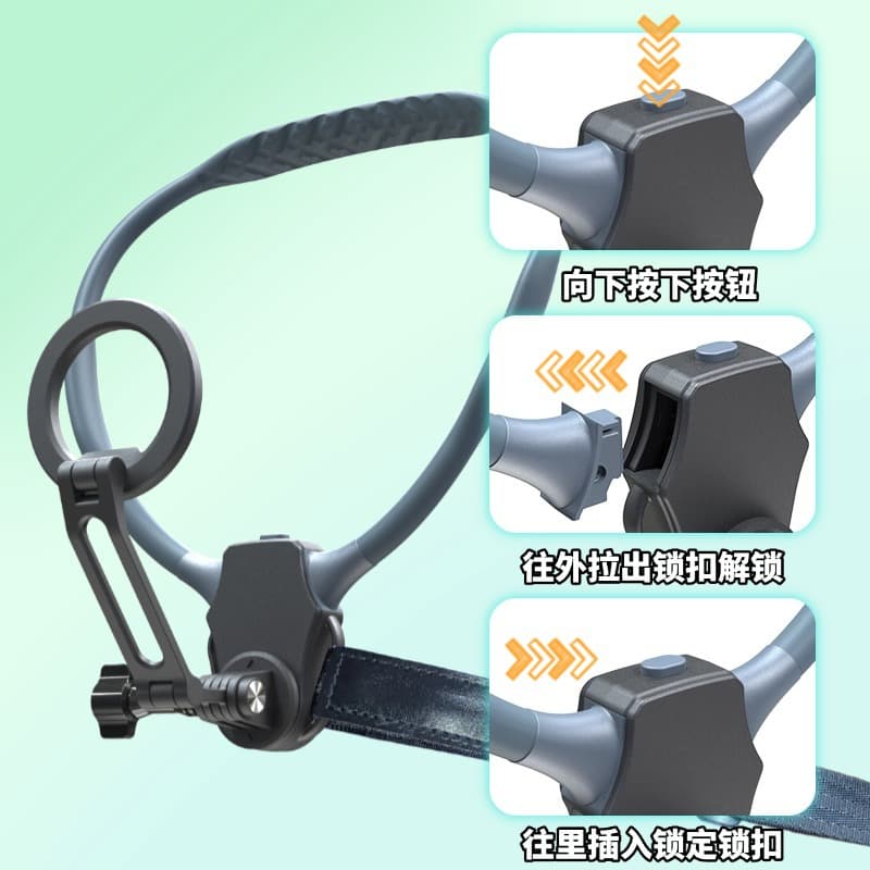 Magsafe Magnetic Neck Phone Holder Compatible with Apple and Android Phones Sports Magnet Ring Universal Photography Stand